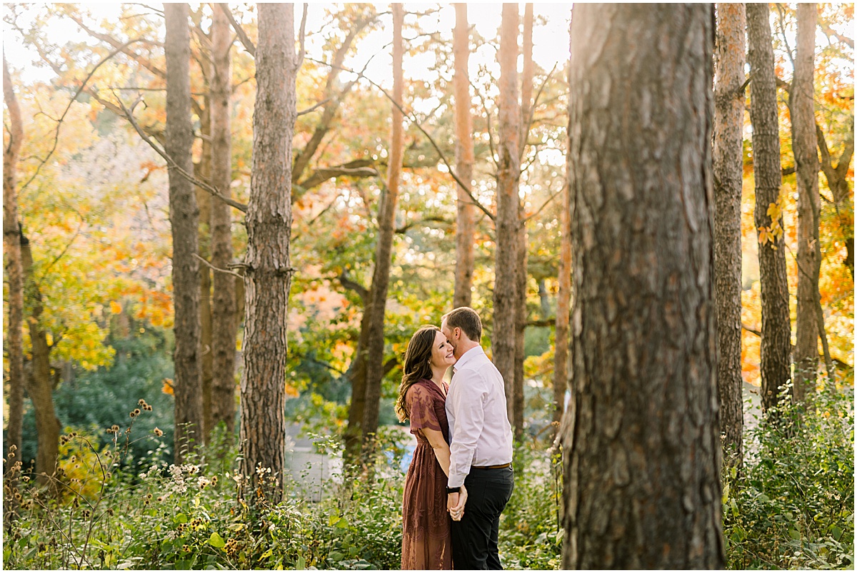 Theodore Wirth Park Minneapolis Engagement Session in beautiful long dress